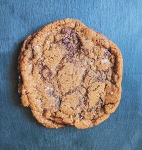 Picture of a chocolate chip cookie.